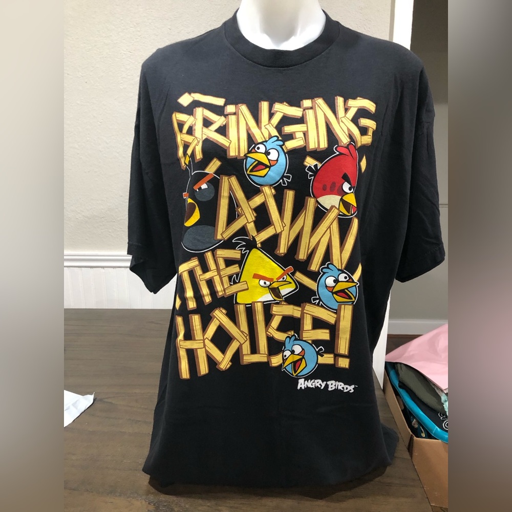2XL Black Angry Birds TShirt